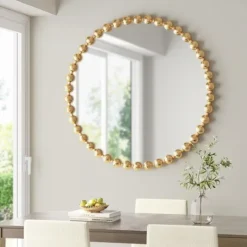 Kirkland's Home Gold Iron Spiral Round Wall Mirror- Decorative Mirrors