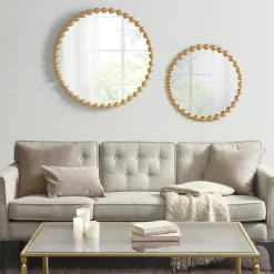 Kirkland's Home Gold Iron Spiral Round Wall Mirror- Decorative Mirrors