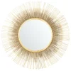 Kirkland's Home Gold Layered Burst Frame Round Wall Mirror- Decorative Mirrors