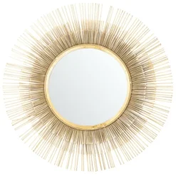Kirkland's Home Gold Layered Burst Frame Round Wall Mirror- Decorative Mirrors