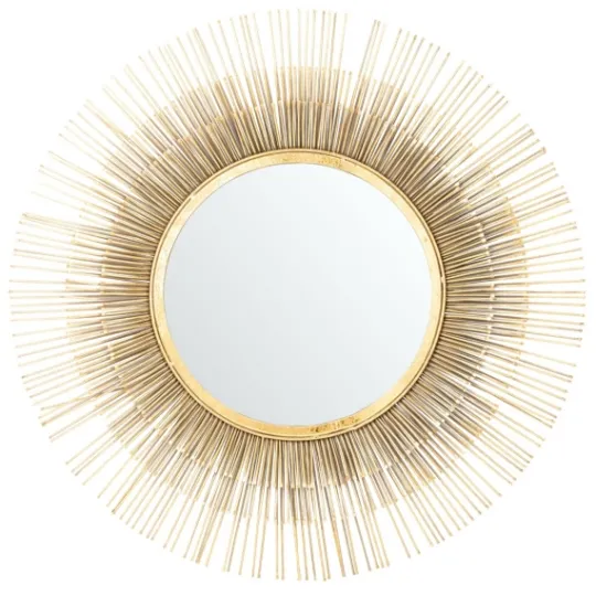 Kirkland's Home Gold Layered Burst Frame Round Wall Mirror- Decorative Mirrors
