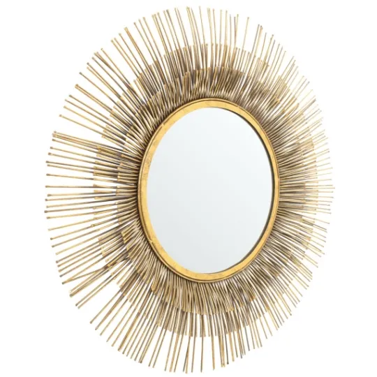 Kirkland's Home Gold Layered Burst Frame Round Wall Mirror- Decorative Mirrors