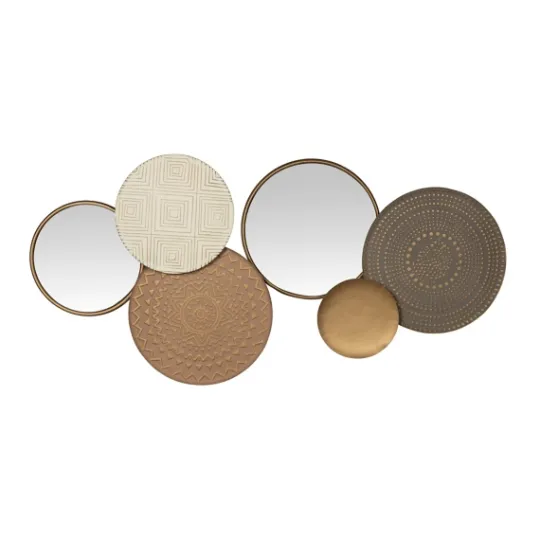 Kirkland's Home Gold Layered Plates With Mirrors Wall Plaque- Wall Plaques