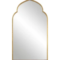 Kirkland's Home Gold Leaf Arched Frame Wall Mirror- Decorative Mirrors