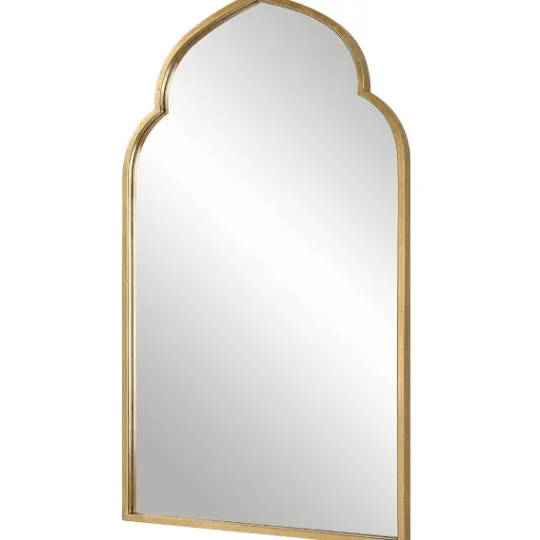 Kirkland's Home Gold Leaf Arched Frame Wall Mirror- Decorative Mirrors