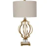 Kirkland's Home Gold Leaf Caged Table Lamp- Table Lamps