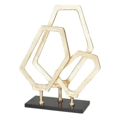 Kirkland's Home Gold Marble Layered Geometric Loops Statue- Statues & Figurines