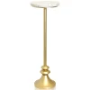 Kirkland's Home Gold Marble Top Pedestal Cocktail Table- Accent & End Tables