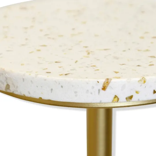 Kirkland's Home Gold Marble Top Pedestal Cocktail Table- Accent & End Tables