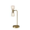 Kirkland's Home Gold Metal And Dual Glass Shade Table Lamp- Table Lamps