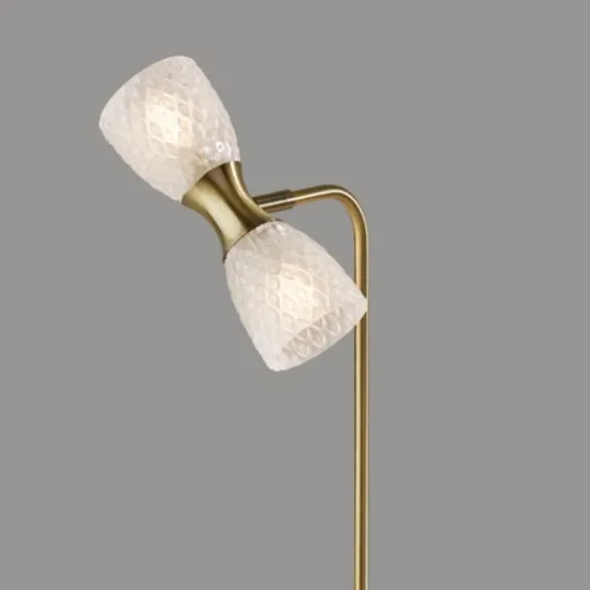 Kirkland's Home Gold Metal And Dual Glass Shade Table Lamp- Table Lamps