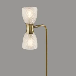 Kirkland's Home Gold Metal And Dual Glass Shade Table Lamp- Table Lamps