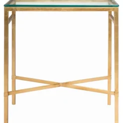 Kirkland's Home Gold Metal And Glass Side Table- Accent & End Tables