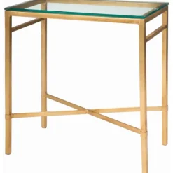 Kirkland's Home Gold Metal And Glass Side Table- Accent & End Tables