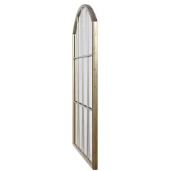 Kirkland's Home Gold Metal Arch Frame Pane Overlay Wall Mirror- Decorative Mirrors