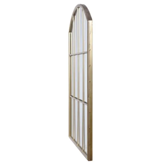Kirkland's Home Gold Metal Arch Frame Pane Overlay Wall Mirror- Decorative Mirrors