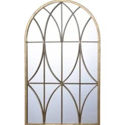 Kirkland's Home Gold Metal Arch Fretwork Wall Mirror- Decorative Mirrors
