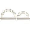 Kirkland's Home Gold Metal Arched Frame Wall Shelves, Set Of 2- Shelves