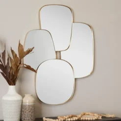 Kirkland's Home Gold Metal Caspian Wall Mirror- Decorative Mirrors