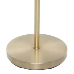 Kirkland's Home Gold Metal C-Curve Arch Arm Glass Shade Floor Lamp- Floor Lamps