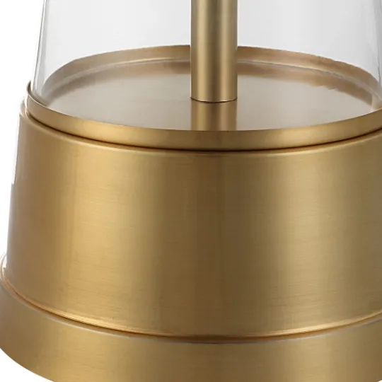 Kirkland's Home Gold Metal Cone Base Table Lamp- Table Lamps