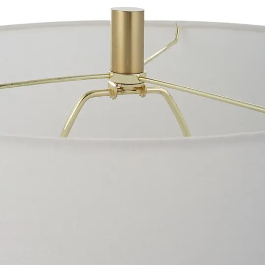 Kirkland's Home Gold Metal Cone Base Table Lamp- Table Lamps
