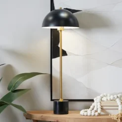Kirkland's Home Gold Metal Dome Shade Table Lamp- Table Lamps
