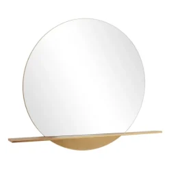 Kirkland's Home Gold Metal Emery Mirror With Shelf- Decorative Mirrors