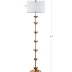 Kirkland's Home Gold Metal Floral Petals Floor Lamp- Floor Lamps