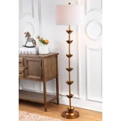 Kirkland's Home Gold Metal Floral Petals Floor Lamp- Floor Lamps