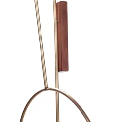 Kirkland's Home Gold Metal Open Back Clock With Wood Block- Clocks