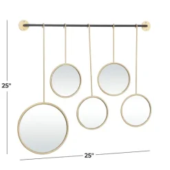 Kirkland's Home Gold Metal Ophelia Hanging Wall Mirror- Decorative Mirrors