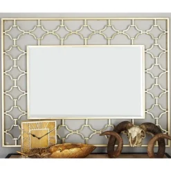 Kirkland's Home Gold Metal Quatrefoil Frame Mirror- Decorative Mirrors