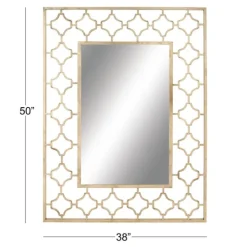 Kirkland's Home Gold Metal Quatrefoil Frame Mirror- Decorative Mirrors