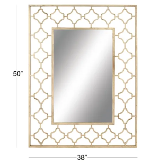 Kirkland's Home Gold Metal Quatrefoil Frame Mirror- Decorative Mirrors
