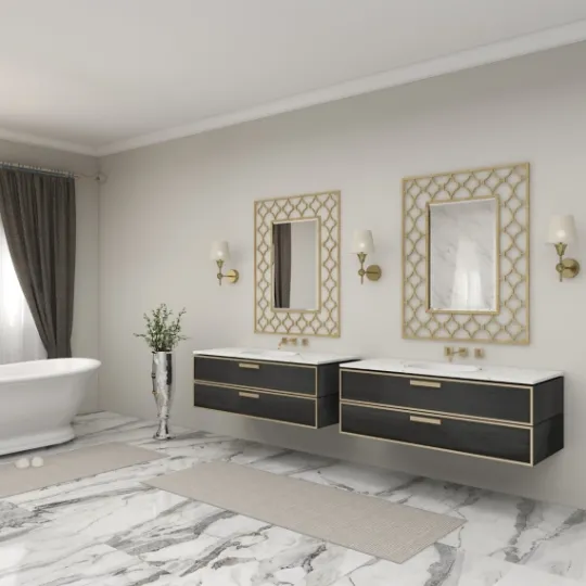 Kirkland's Home Gold Metal Quatrefoil Frame Mirror- Decorative Mirrors