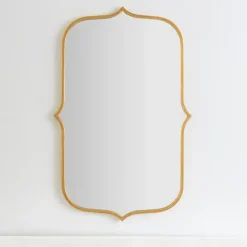 Kirkland's Home Gold Metal Scallop Linear Mirror- Framed Mirrors