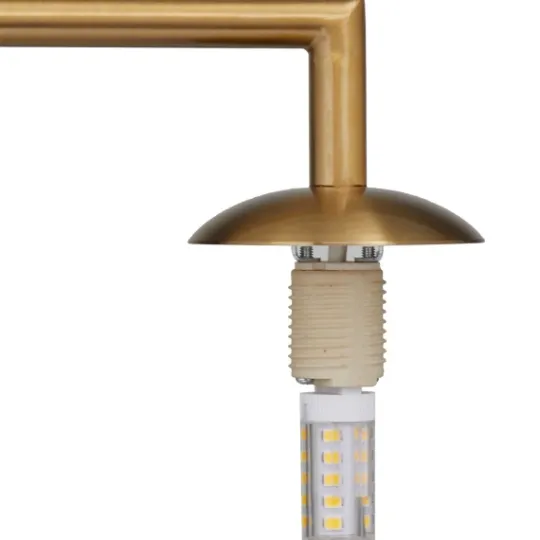 Kirkland's Home Gold Metal Smoked Glass Shade Table Lamp- Table Lamps