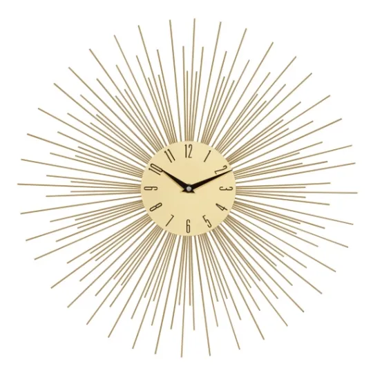 Kirkland's Home Gold Metal Sunburst Wall Clock- Clocks