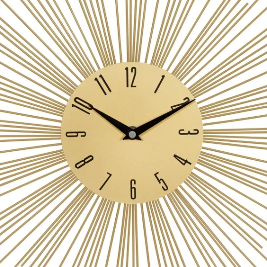 Kirkland's Home Gold Metal Sunburst Wall Clock- Clocks