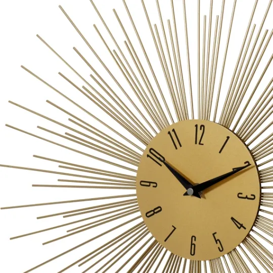 Kirkland's Home Gold Metal Sunburst Wall Clock- Clocks