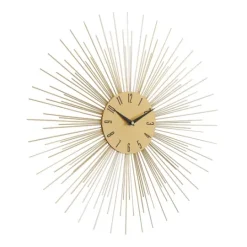 Kirkland's Home Gold Metal Sunburst Wall Clock- Clocks
