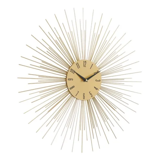 Kirkland's Home Gold Metal Sunburst Wall Clock- Clocks