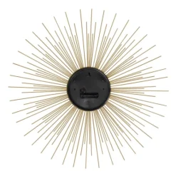 Kirkland's Home Gold Metal Sunburst Wall Clock- Clocks