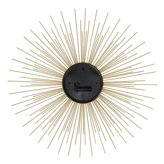 Kirkland's Home Gold Metal Sunburst Wall Clock- Clocks