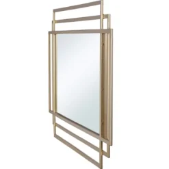 Kirkland's Home Gold Metal Triple Rectangle Wall Mirror- Decorative Mirrors
