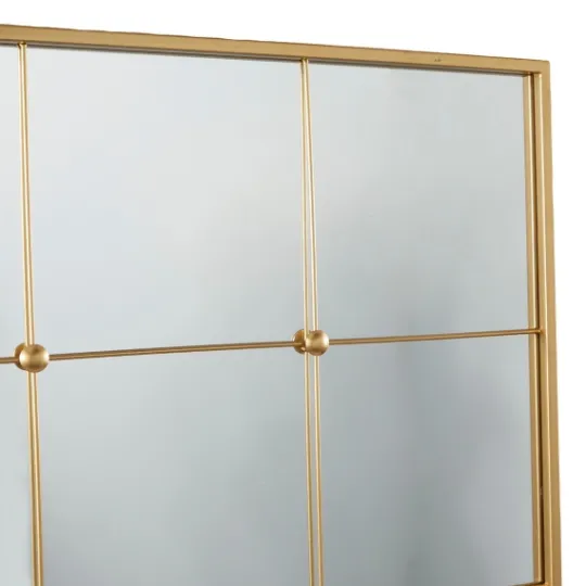 Kirkland's Home Gold Metal Windowpane Wall Mirror- Decorative Mirrors