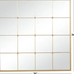 Kirkland's Home Gold Metal Windowpane Wall Mirror- Decorative Mirrors