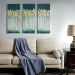 Kirkland's Home Gold Midnight Forest Canvas Art Prints, Set Of 3- Canvas Art