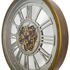 Kirkland's Home Gold Moving Gears Open Wall Clock- Clocks